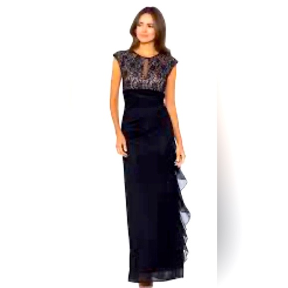DJ Jaz Dresses & Skirts - Elegant navy blue  Lace Evening Dress DJ JAz size 16
